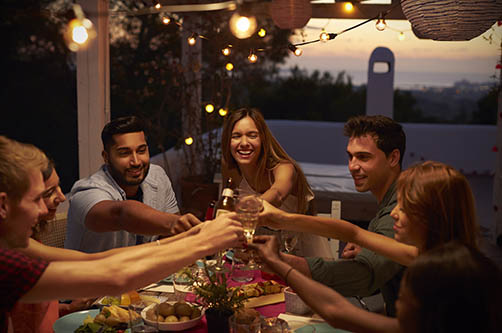 Friends Around Table